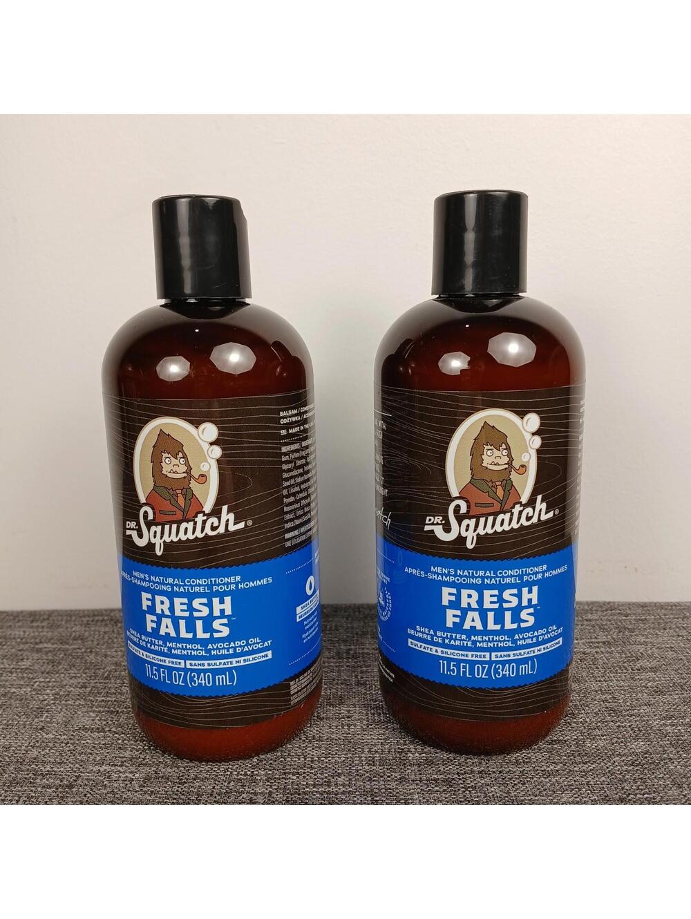 Dr Squatch Fresh Falls Conditioner 11.5oz Lot 2 Mens Natural Hair